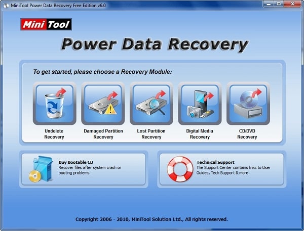 Các bước khôi phục dữ liệu ổ cứng với MiniTool Power Data Recovery Free Edition