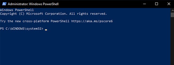 giao diện PowerShell