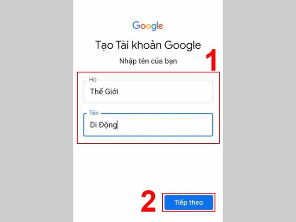 Cách tạo trên điện thoại Android