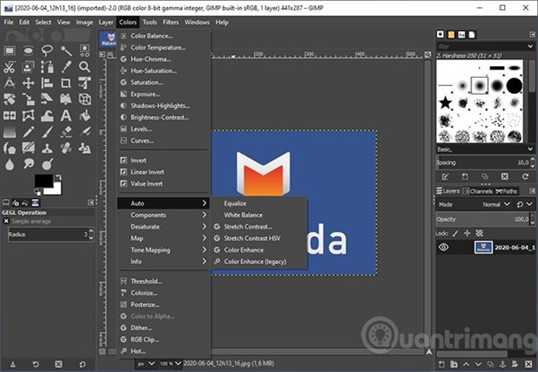 Phần mềm chỉnh sửa GIMP