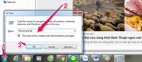 Xóa các lịch sử Recent Files