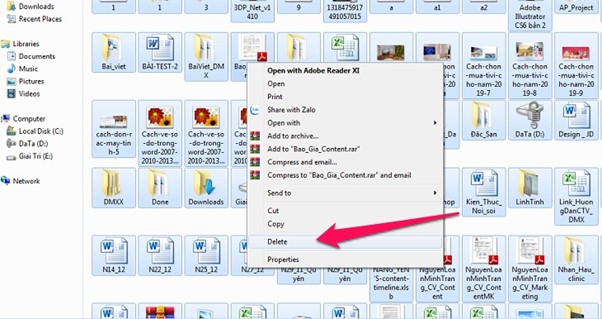 Xóa các lịch sử Recent Files