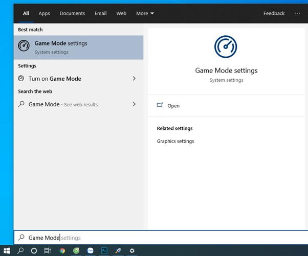 Phần mềm tăng cường trò chơi game Game Mode Windows 10