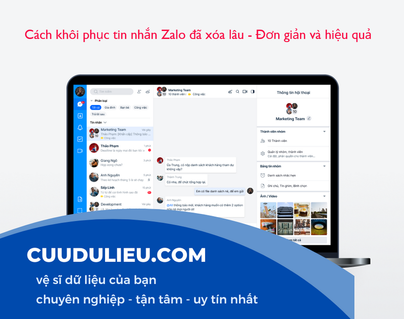 Cách khôi phục tin nhắn Zalo đã xóa từ lâu