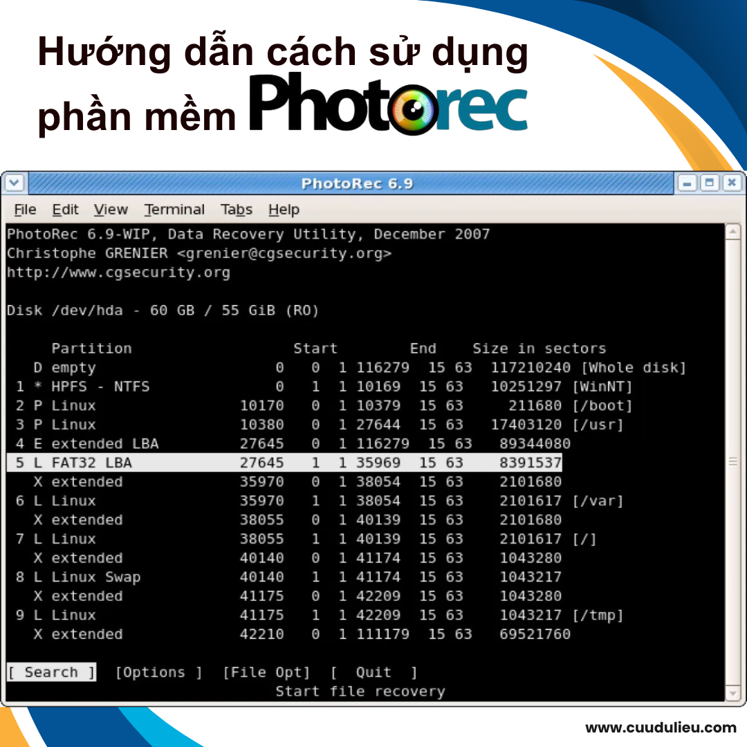 Hướng Dẫn Sử Dụng Photorec Phục Hồi Dữ Liệu