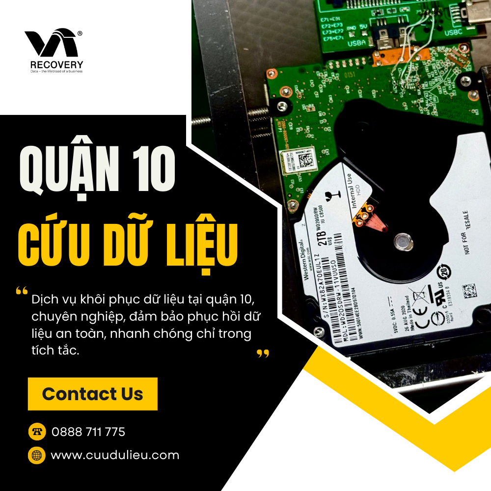 Các dịch vụ phục hồi dữ liệu tại Quận 10