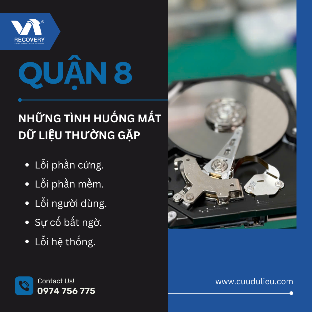 Nguyên nhân ổ cứng bị mất dữ liệu ở quận 8