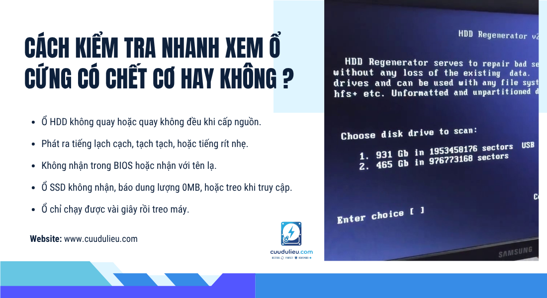 Nhận biết ổ cứng chết cơ – dấu hiệu phổ biến