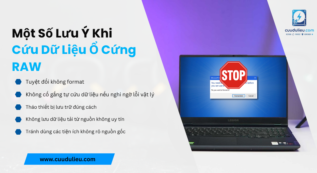 Cách xử lý ổ RAW an toàn, không mất dữ liệu