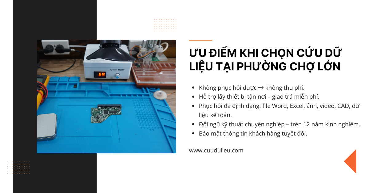 Ưu điểm khi chọn cứu dữ liệu tại Phường Chợ Lớn