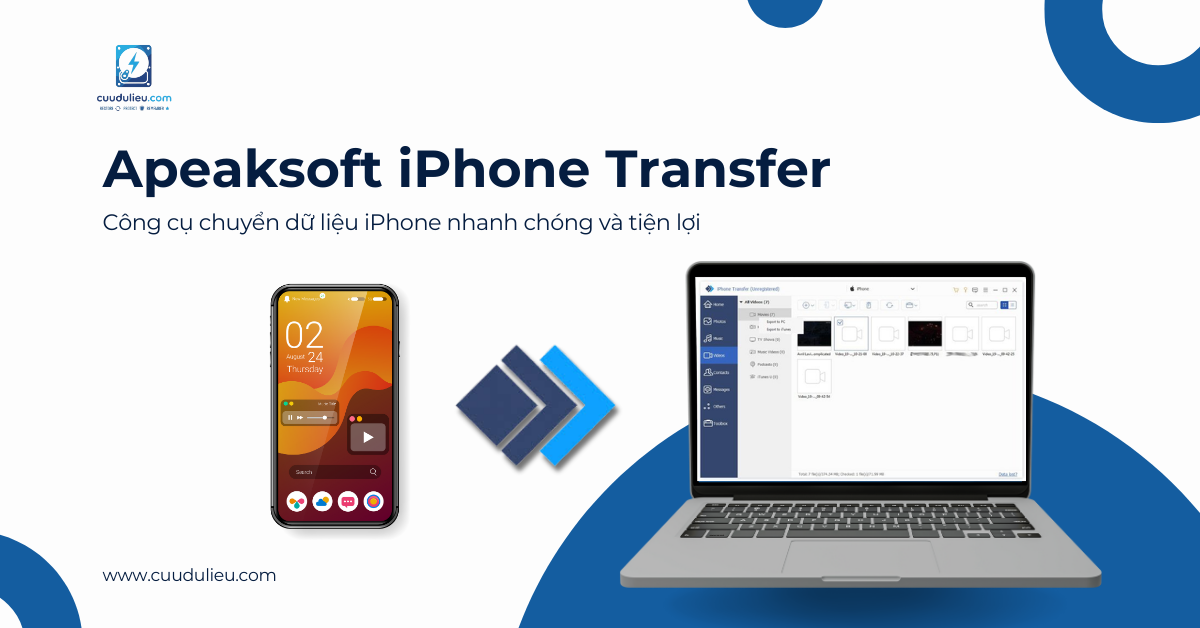 Apeaksoft Iphone Transfer công cụ chuyên dữ liệu iphone nhanh chóng và tiện lợi