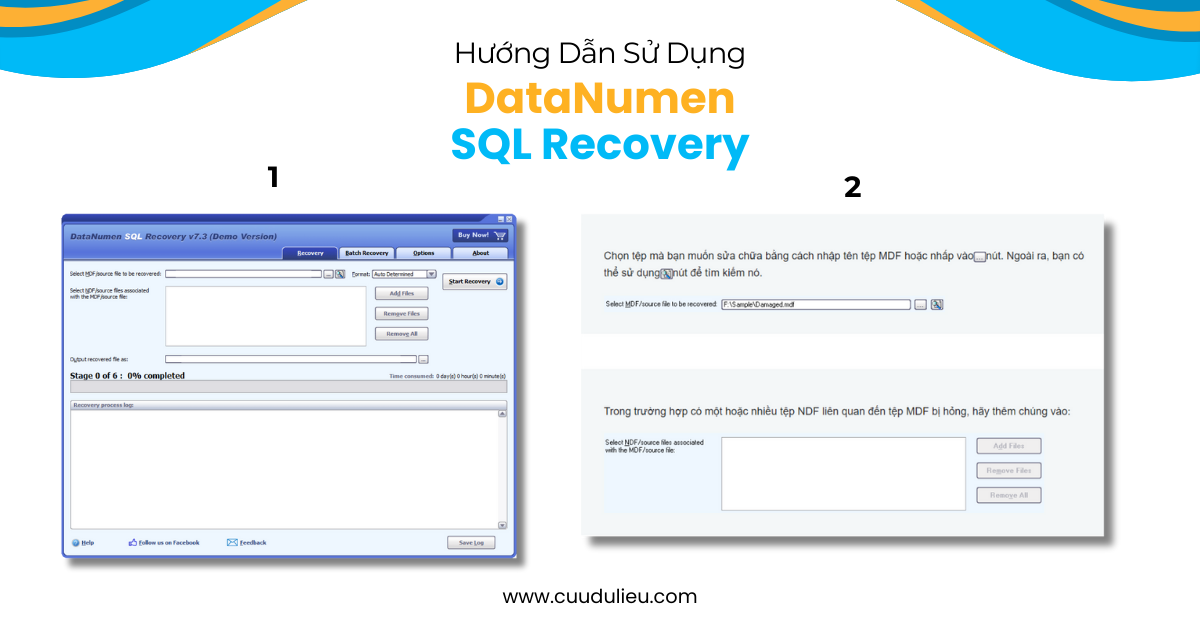 Hướng dẫn sử dụng DataNumen SQL Recovery bước 1 - 2