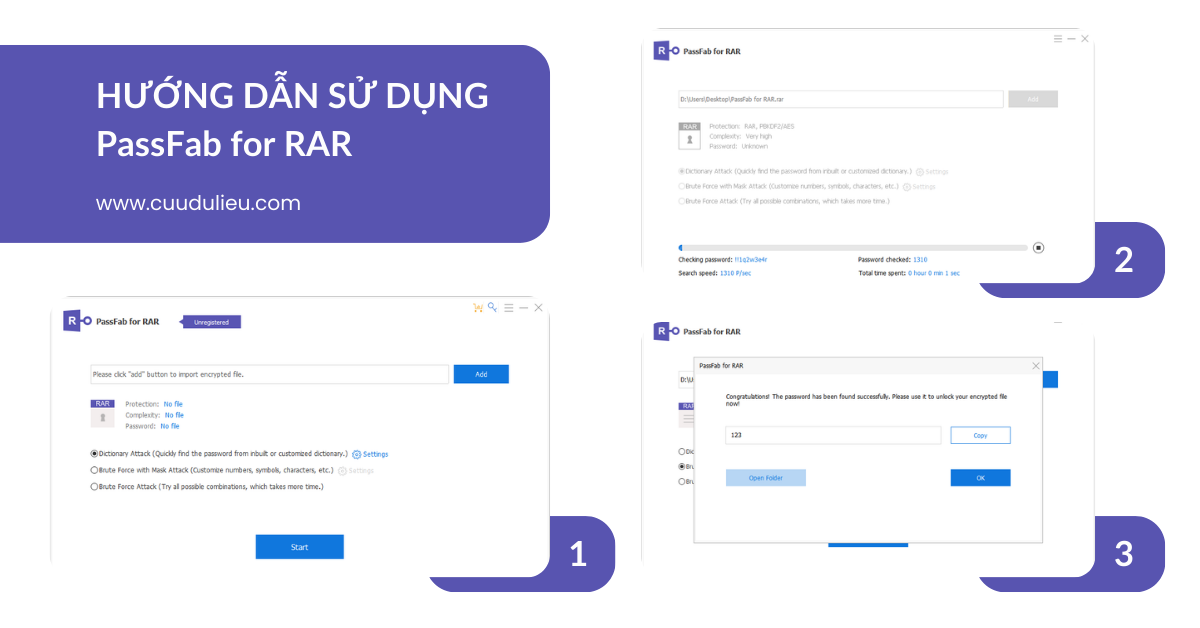 Hướng dẫn sử dụng PassFab for RAR