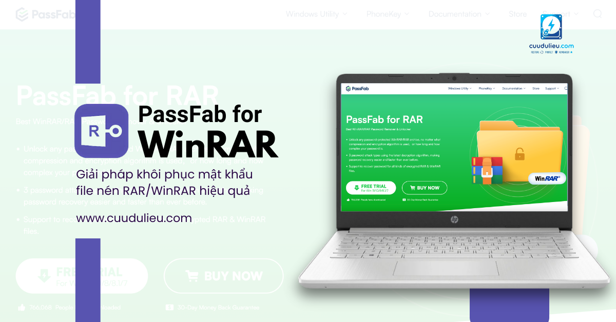 PassFab for RAR: Giải pháp khôi phục mật khẩu file nén RAR/WinRAR hiệu quả