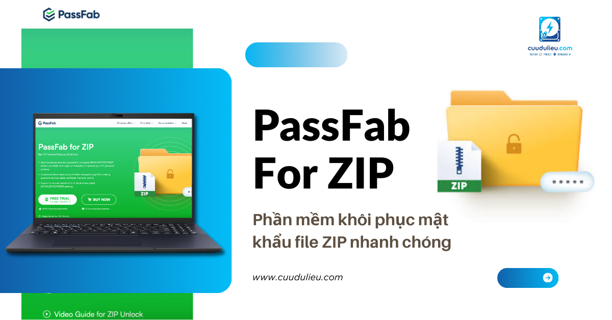 PassFab for ZIP: Phần mềm khôi phục mật khẩu file ZIP nhanh chóng