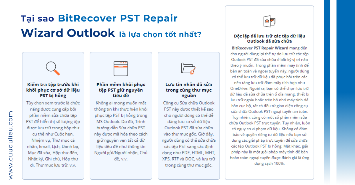 Tại sao Bitrecover PST Repair Wizard Outlook là lụa chọn tốt nhất?