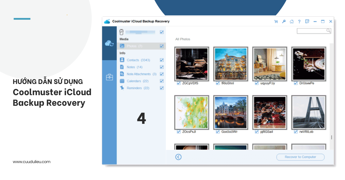 Hướng dẫn sử dụng Coolmuster iCloud Backup Recovery bước 4