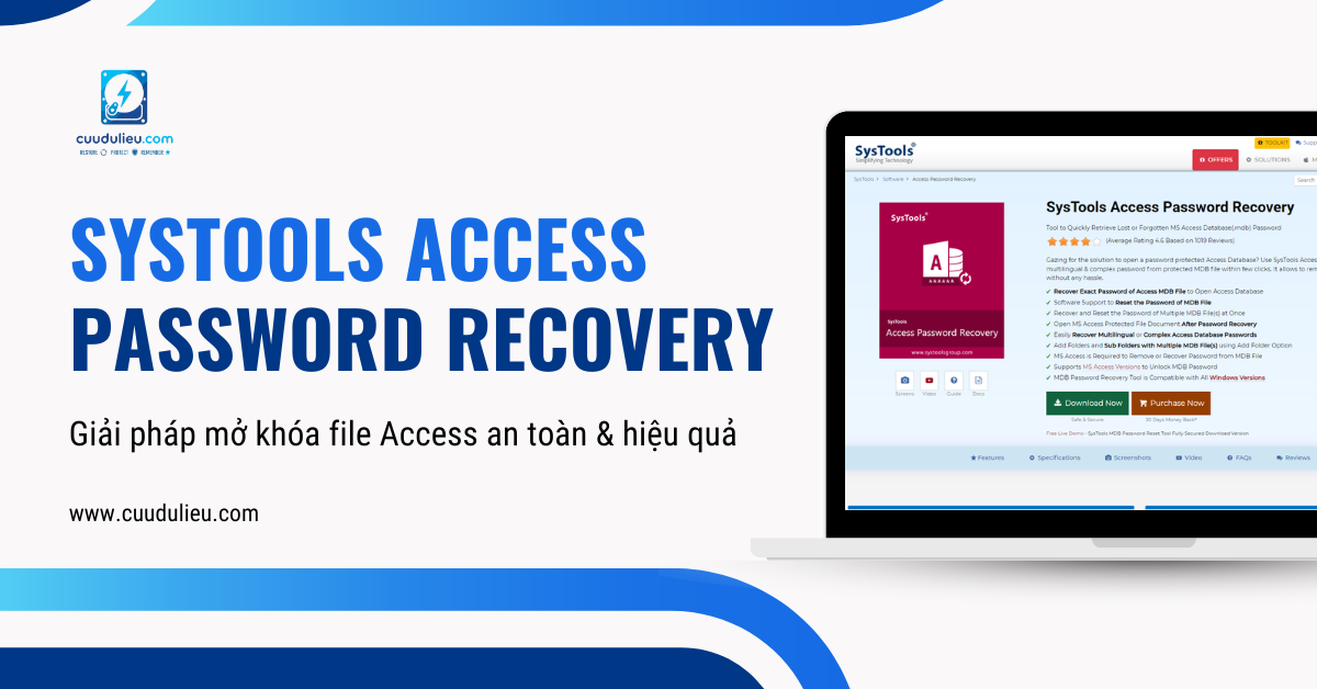 SysTools Access Password Recovery: Giải pháp mở khóa file access