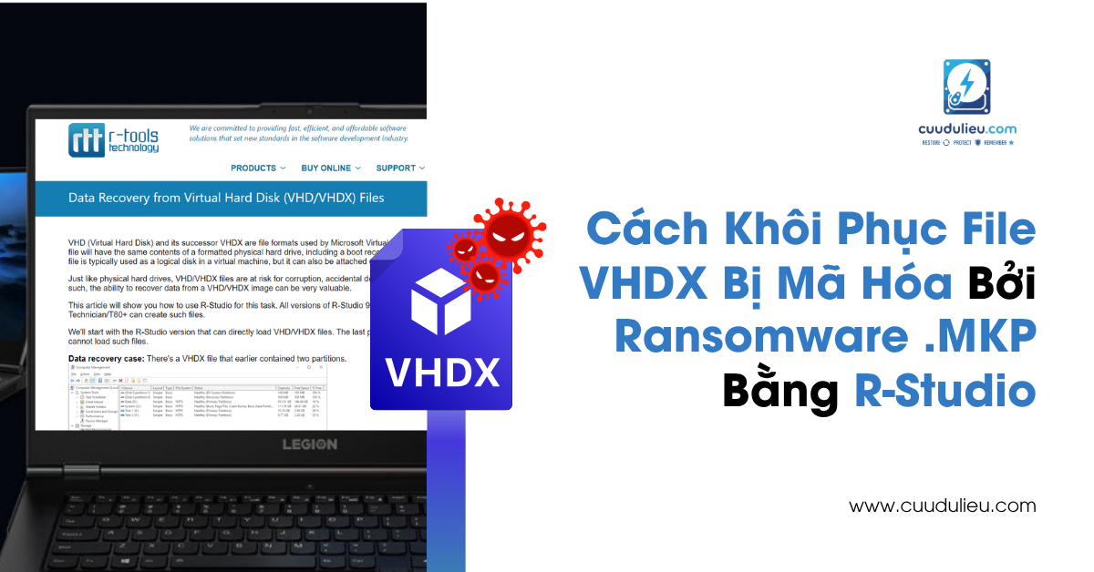 Cách khôi phục file vhdx bị mã hóa